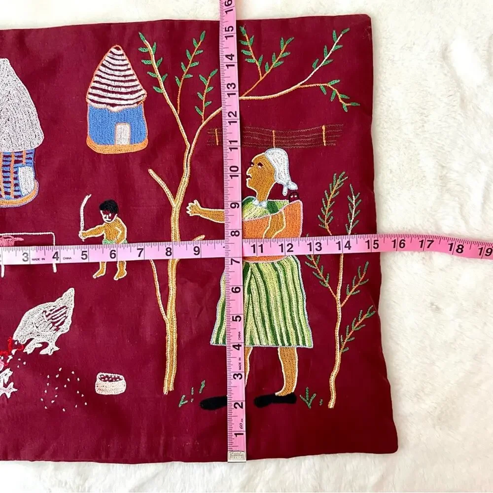 Handmade Embroidered Pillow Cover